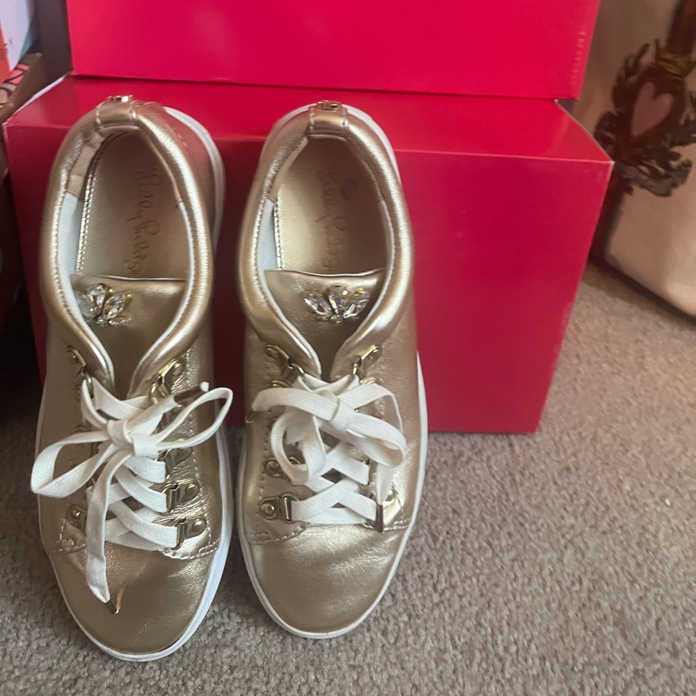 Lilly Pulitzer Gold Sneakers
